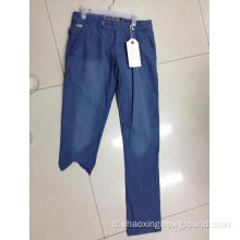 Pantaloni da uomo in cotone blu di alta qualità